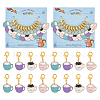 Alloy Enamel Pendant Locking Stitch Markers HJEW-AB00120-1