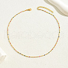 Brass Colorful Enamel Column Link Chain Necklaces for Everyday Casual Style JM2574-3