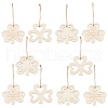3 Sets 3 Styles Saint Patrick's Day Theme Wood Big Pendant Decorations HJEW-CJ0001-05-3