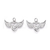 Brass Micro Pave Cubic Zirconia Pendants ZIRC-T016-03P-1