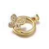 Brass Micro Pave Cubic Zirconia Pendants KK-C090-04A-G-2