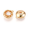 Brass Micro Pave Cubic Zirconia Charms KK-N262-114A-G-2