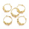 Alloy Open Back Bezel Pendants PALLOY-P180-05G-1