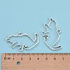 Alloy Open Back Bezel Pendants PALLOY-R098-19AS-2