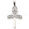 Anti-Tarnish 304 Stainless Steel Pendants STAS-R134-04P-02-1