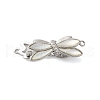 Brass Micro Pave Clear Cubic Zirconia Fold Over Clasps KK-S382-12P-01-1