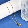 Ion Plating(IP) 304 Stainless Steel Pendant Necklaces NJEW-R050-01G-01-3