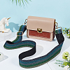 Stripe Pattern Glittered Polyester Adjustable Webbing Bag Straps PURS-WH0005-82KCG-01-5