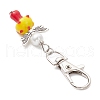 Mushroom Angel Glass Pearl & Lampwork Pendant Decorations HJEW-MZ00233-05-4
