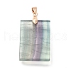 Natural Fluorite Pendants G-P487-05G-2