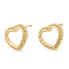 Heart Alloy Stud Earrings for Women PALLOY-Q447-05LG-1