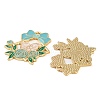 Rack Plating Alloy Enamel Pendants FIND-Q099-04B-02-2