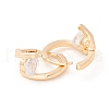 Clear Cubic Zirconia Hoop Earrings KK-A158-03G-3