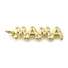 Mother's Day Brass Micro Pave Cubic Zirconia Pendants KK-V007-26G-1