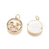 Brass Micro Pave Cubic Zirconia Pendants ZIRC-G161-14G-01-2
