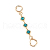 Rhombus Alloy Rhinestone Bag Extender Chains PW-WG08B98-03-1