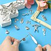 50Pcs 10 Styles Tibetan Style Alloy Pendants TIBEP-CJ0003-42-3
