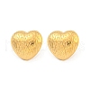 Heart 304 Stainless Steel Ear Studs EJEW-L290-029G-1
