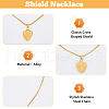 FIBLOOM 3Pcs 3 Colors Stainless Steel Pendant Necklaces Set NJEW-FI0001-55-4