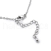 Brass Clear Cubic Zirconia Flower Pendant Neckalces NJEW-C077-01P-3
