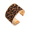Alloy PU Open Cuff Bangles Bangles BJEW-U014-01G-01-1