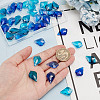 AHADERMAKER 50Pcs 5 Colors Faceted Glass Pendants GLAA-GA0002-03-3
