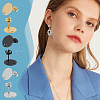 Unicraftale 30Pcs 3 Colors 304 Stainless Steel Stud Earring Findings STAS-UN0056-10-6