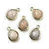 Natural Sunstone Faceted Pendants G-U019-05G-10-1