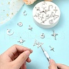 20Pcs 9 Styles Rack Plating Alloy Pendantss FIND-YW0005-18-6