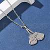 304 Stainless Steel Pendant Necklaces NJEW-Z073-04P-2