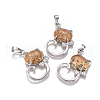 Natural Picture Jasper Kitten Pendants G-L512-R16-1