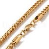 Ion Plating(IP) 304 Stainless Steel Wheat Chain Necklaces for Women Men BJEW-Q341-13G-2