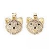 Brass Micro Pave Cubic Zirconia Pendants KK-M240-03-2