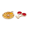 15Pcs 5 Style Light Gold Plated Fruit Theme Alloy Enamel Pendants ENAM-ZZ0001-06-5