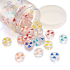 Craftdady 60Pcs 6 Colors Transparent Enamel Acrylic Beads TACR-CD0001-08-18