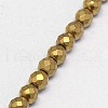 Electroplate Non-magnetic Synthetic Hematite Beads Strands G-J169C-3mm-04-3