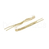 Cubic Zirconia Chains Tassel Earrings EJEW-P236-07G-2