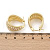 Brass Micro Pave Cubic Zirconia Hoop Earrings EJEW-F895-23A-G-5