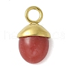 304 Stainless Steel Natural Carnelian(Dyed & Heated) Pendants STAS-L277-07G-08-1