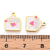 304 Stainless Steel Enamel Charms STAS-T065-54G-02-3
