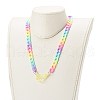 Personalized Rainbow Acrylic Curb Chain Necklaces NJEW-JN03514-3