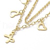 304 Stainless Steel Double Chains Multi-strand Bracelets BJEW-C019-04G-3