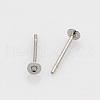 Tarnish Resistant 304 Stainless Steel Stud Earring Findings STAS-N019-17-2.5mm-1