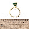 Brass Enamel Open Cuff Rings for Women RJEW-F179-08G-04-3