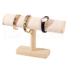 Wood & Velvet T Bar Bracelet Display Stands ODIS-WH0061-40B-1
