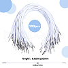 Gorgecraft 100Pcs Round Polyester Elastic Hang Tag with Stainless Steel Findings FIND-GF0006-99A-2