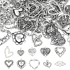 Unicraftale 60Pcs 10 Styles Tibetan Style Alloy Pendants FIND-UN0015-56-1