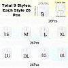 CRASPIRE 234Pcs 9 Style XS~5XL Plastic Clothing Trouser Size Markers KY-CP0001-10-2