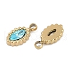 304 Stainless Steel Micro Pave Cubic Zirconia Pendants STAS-I325-022G-2