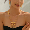 Bohemian Style Boho Chic Alloy Rhinestone Earrings & Necklaces Set for Women's Party Wear KR5050-4
